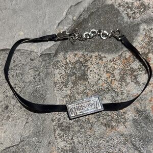DIOR Choker Necklace with Silver Pendant